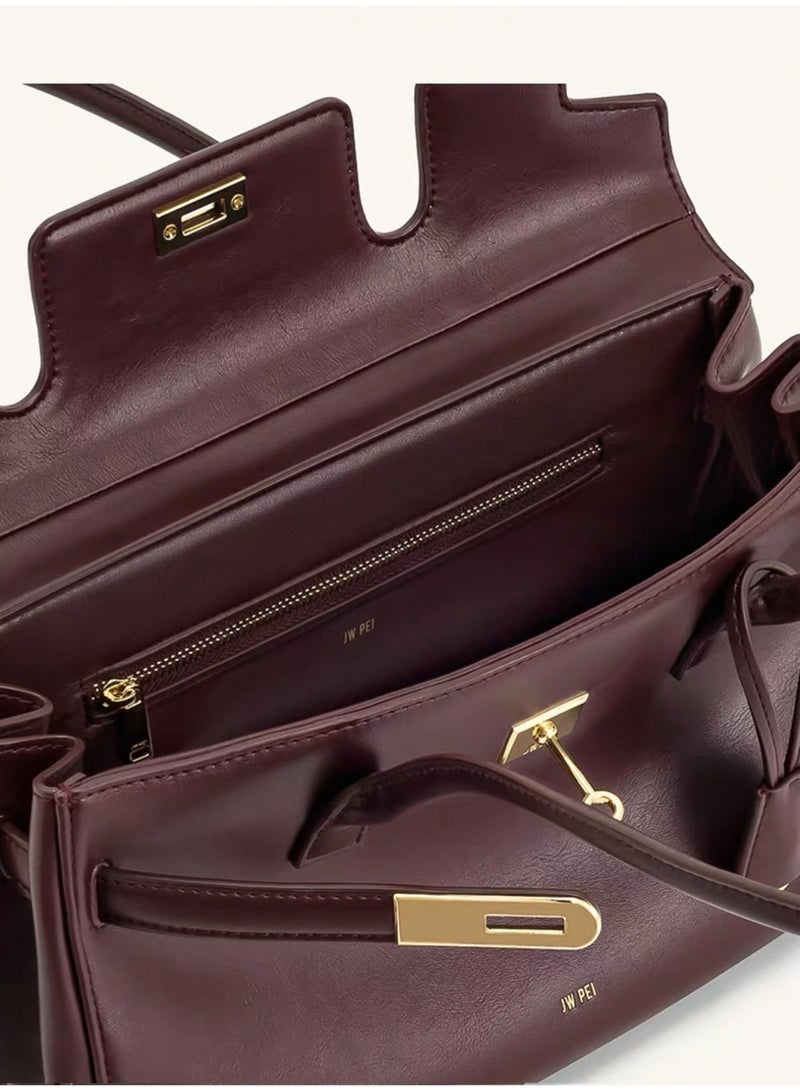 جي دبليو بي ​حقيبة جي دبليو بي اي يارا 2025، حقيبة أعمال نسائية، حقيبة يدان علوية وحمل على الكتف وتحت الإبط، حقيبة بات الفرنسية المصممة بإسلوب خاص​ - Image 3