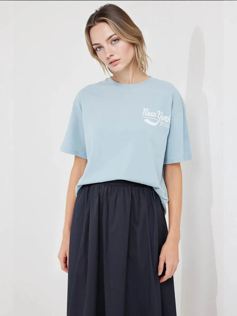 BIG DART BDART Printed Crew Neck Loose Fit T-Shirt