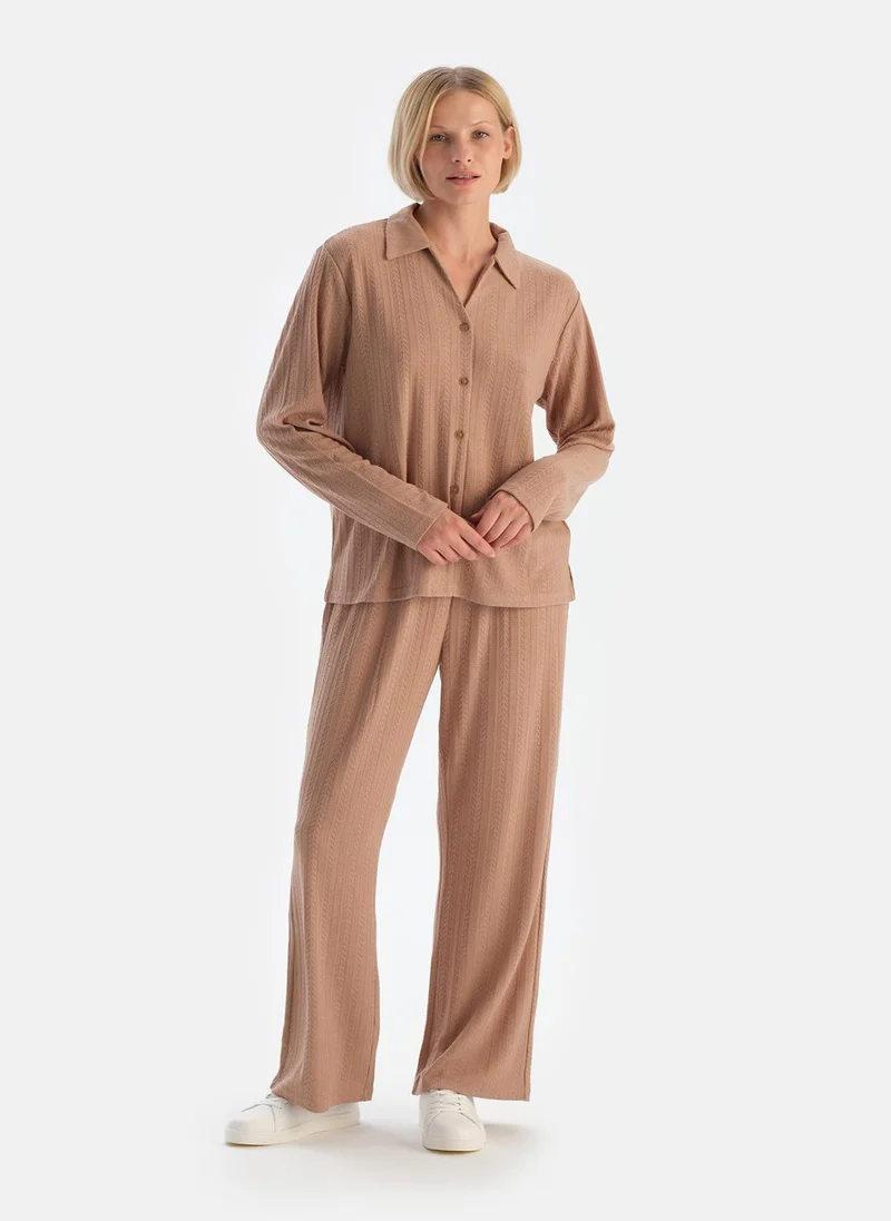 dagi  T-shirt Spread Collar Viscone Homewear for Women | Best Price UAE