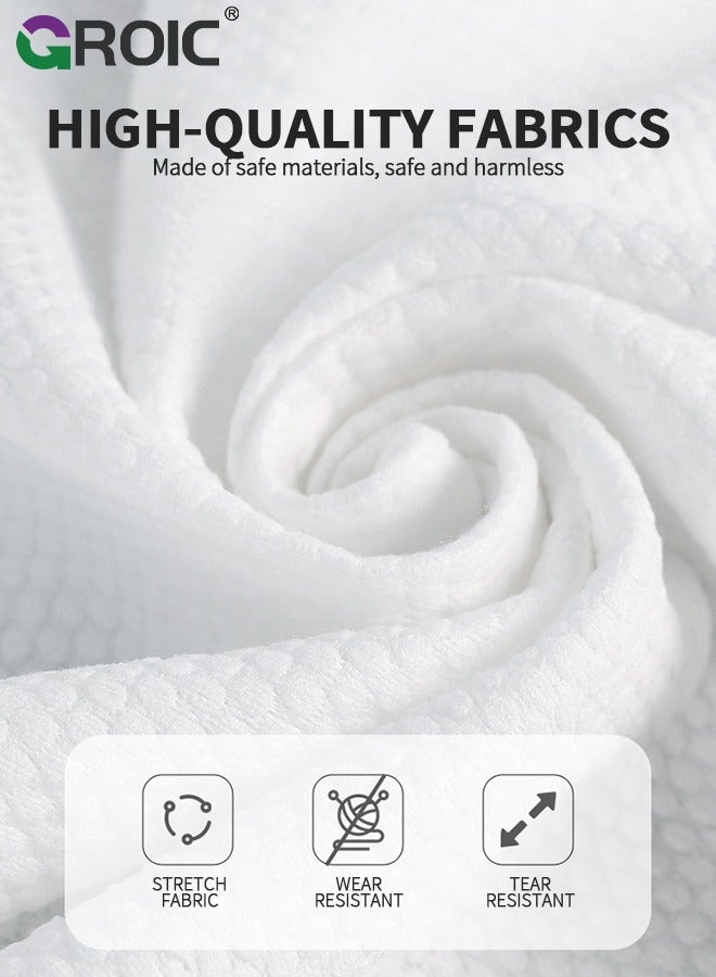 GROIC 2PCS Disposable Robes, Disposable bathrobe,Non-woven Body Wrap Kimono Bathrobe for Hotel,Beauty Salon,Unisex & One Size Fits All Silk Robes for Men & Women - Image 3