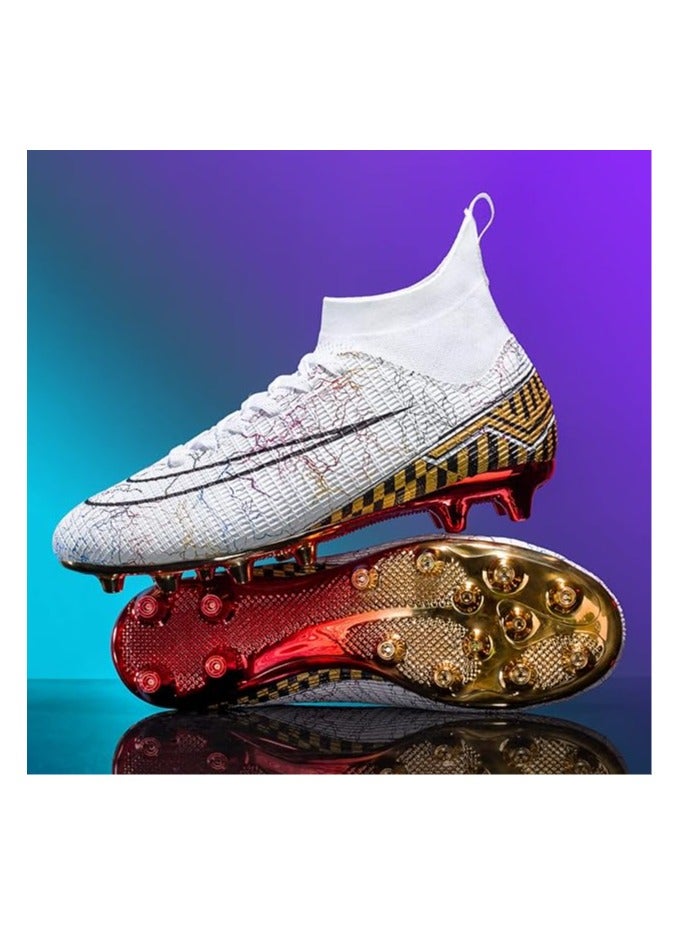 Men's Women's Soccer Shoes Boys Gold-Soled Spikes Football Shoes Student Grass Training Shoes Outdoor Football Boots Unisex  - Image 2