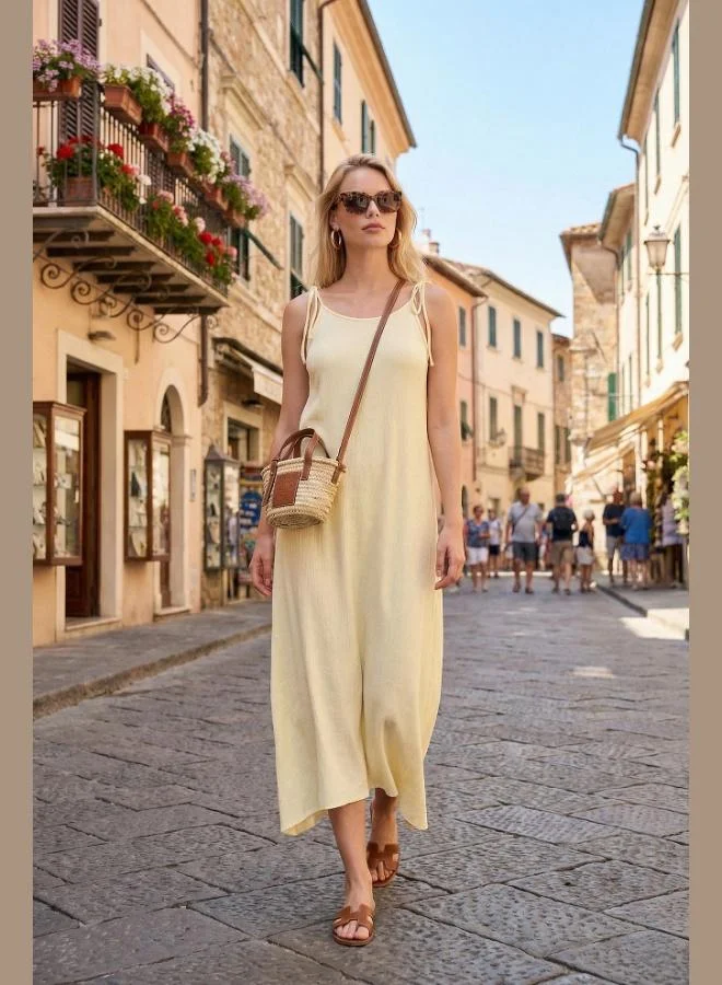 Lela Lela Regular Fit Strappy Long Dress Women's Dress 5865732