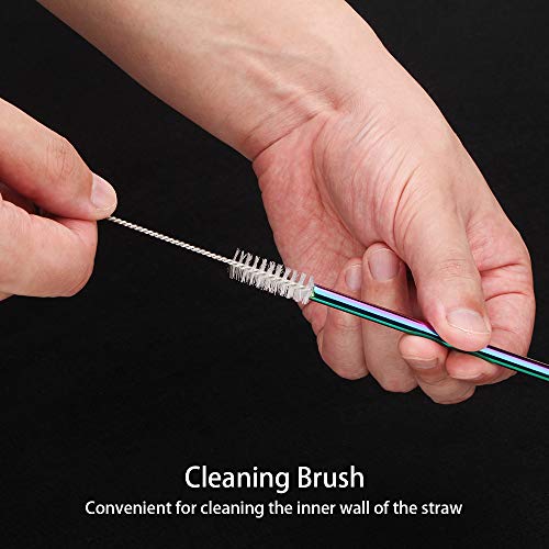 Tomorotec [24 PCS] Value Pack Reusable Stainless Steel Straws in Bulk Extra Long 10.4 inch Colorful,Tomorotec Metal Straw Sets with Cleaning Brushes,12 Straight 12 Bent For Tumblers Beverage Drink Cocktail - Image 5