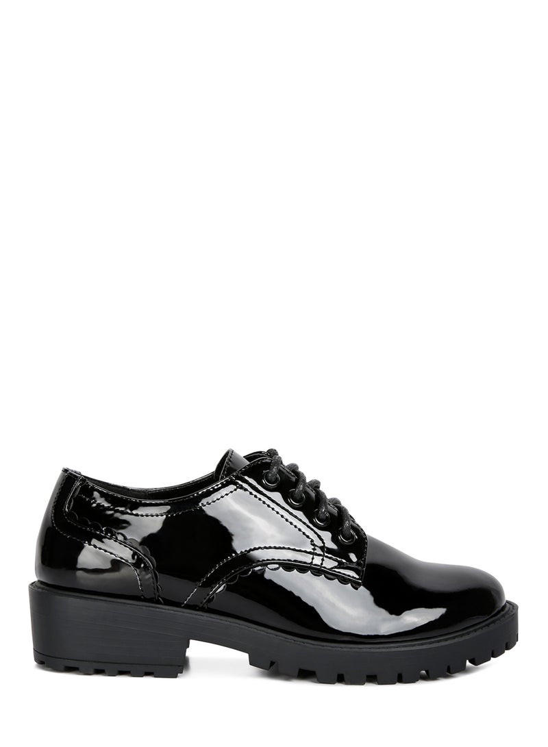 London Rag Black Patent Oxford Shoes  - Image 1