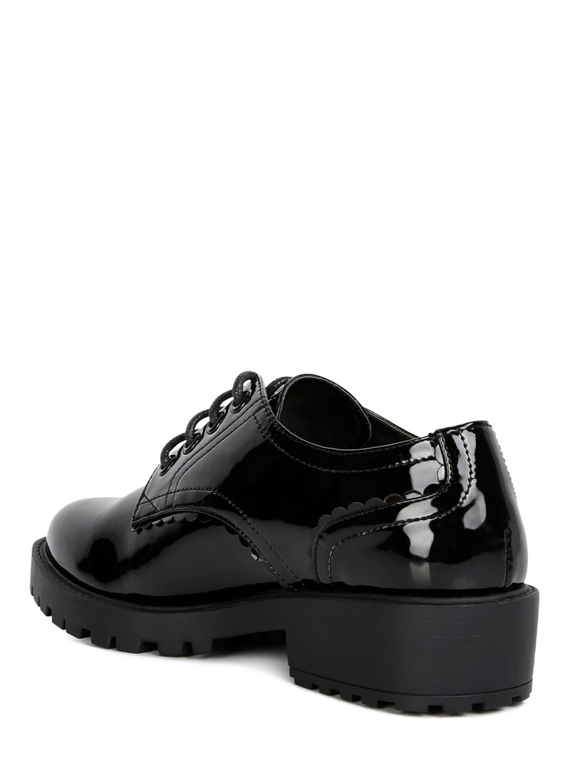 London Rag Black Patent Oxford Shoes  - Image 3