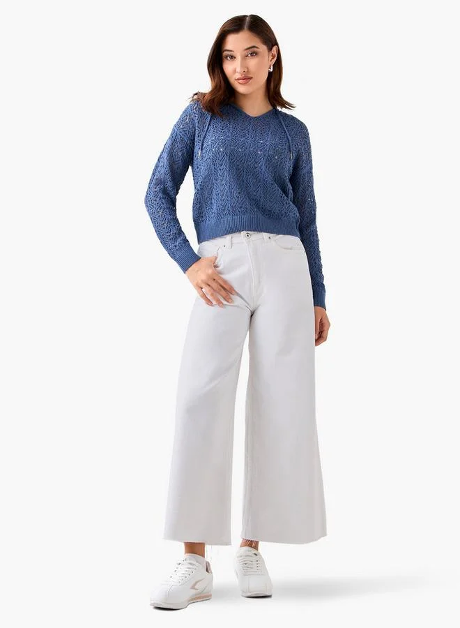 لي كوبر لي كوبر سويتر بنسيج شبكي