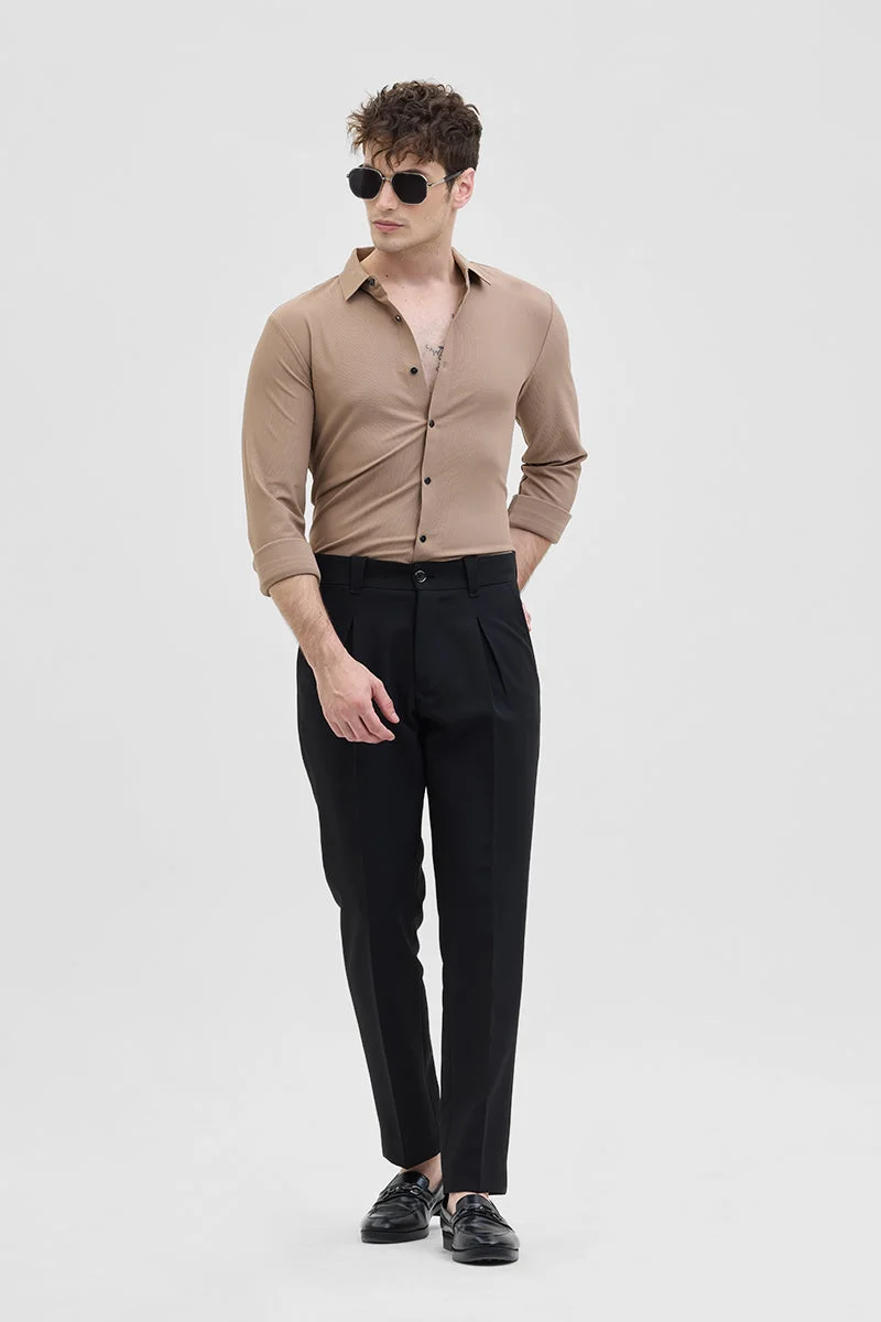 SNITCH Light Brown Stitchless Stretch Shirt