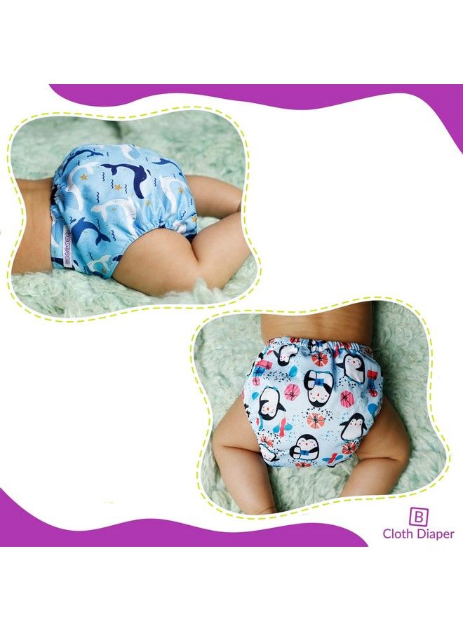 BEMBIKA Baby Pocket Cloth Diapers Without Inserts Reusable Cloth Diapers Washable Fitted Diapers One Size Adjustable Reusable For Baby Girls And Boys (2 Combo) (No Inserts Included)2V - Image 5