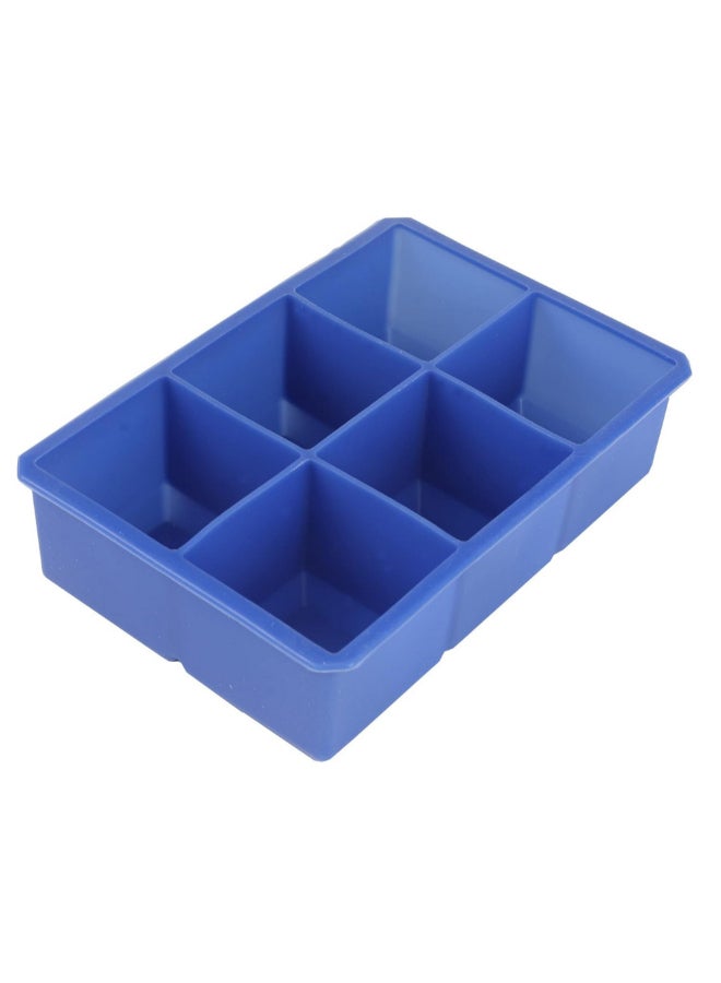 Chef Craft 6-Cubes Dishwasher Safe Silicone Ice Cube Tray Blue 51.613 x 20.32 x 11.43 cm 21967 - Image 1