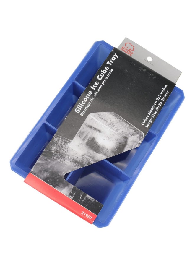 Chef Craft 6-Cubes Dishwasher Safe Silicone Ice Cube Tray Blue 51.613 x 20.32 x 11.43 cm 21967 - Image 2