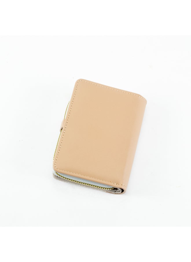 Generic Leather Flip Wallet & Card Holder with Multiple  Pockets and Zipped Pocket Brown  - Image 2