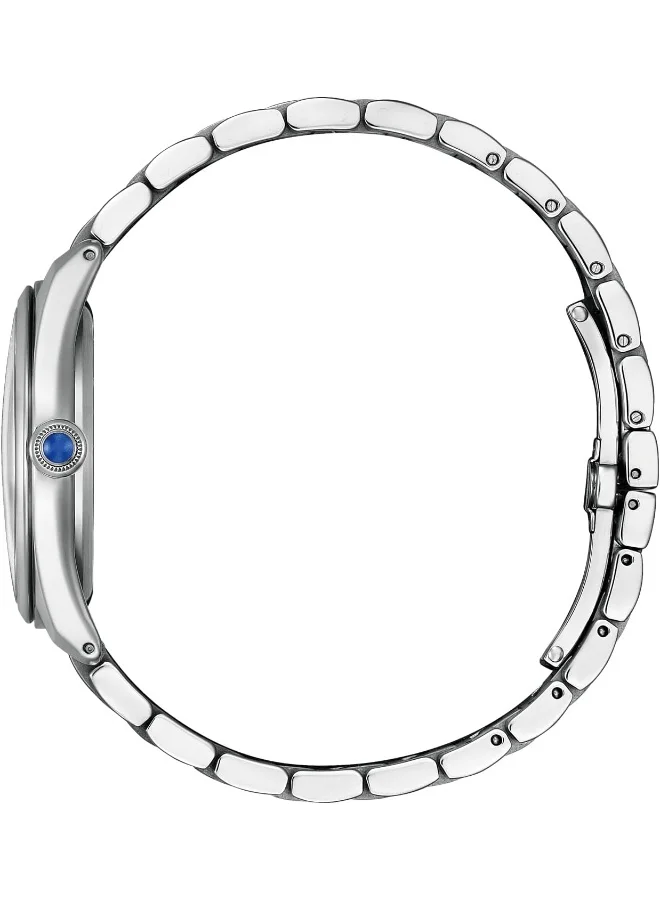 سيتيزن Women'S Analogue Eco-Drive Watch With Stainless Steel Strap Em1140-80D