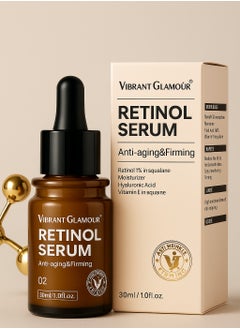 Vibrant Glamour 30ml Retinol Face Serum – Reduces Wrinkles & Tightens Skin | Anti-Aging Serum with Vitamin E & Antioxidants