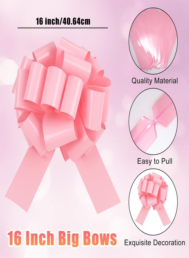 Hollima 16 Inch Big Pink Car Bow, Giant Bow for Cars, Big Present Bows for Christmas Bowknot Happy Birthday Bowknot Huge Car Bikes Bows Wedding Party Decorations - Image 3