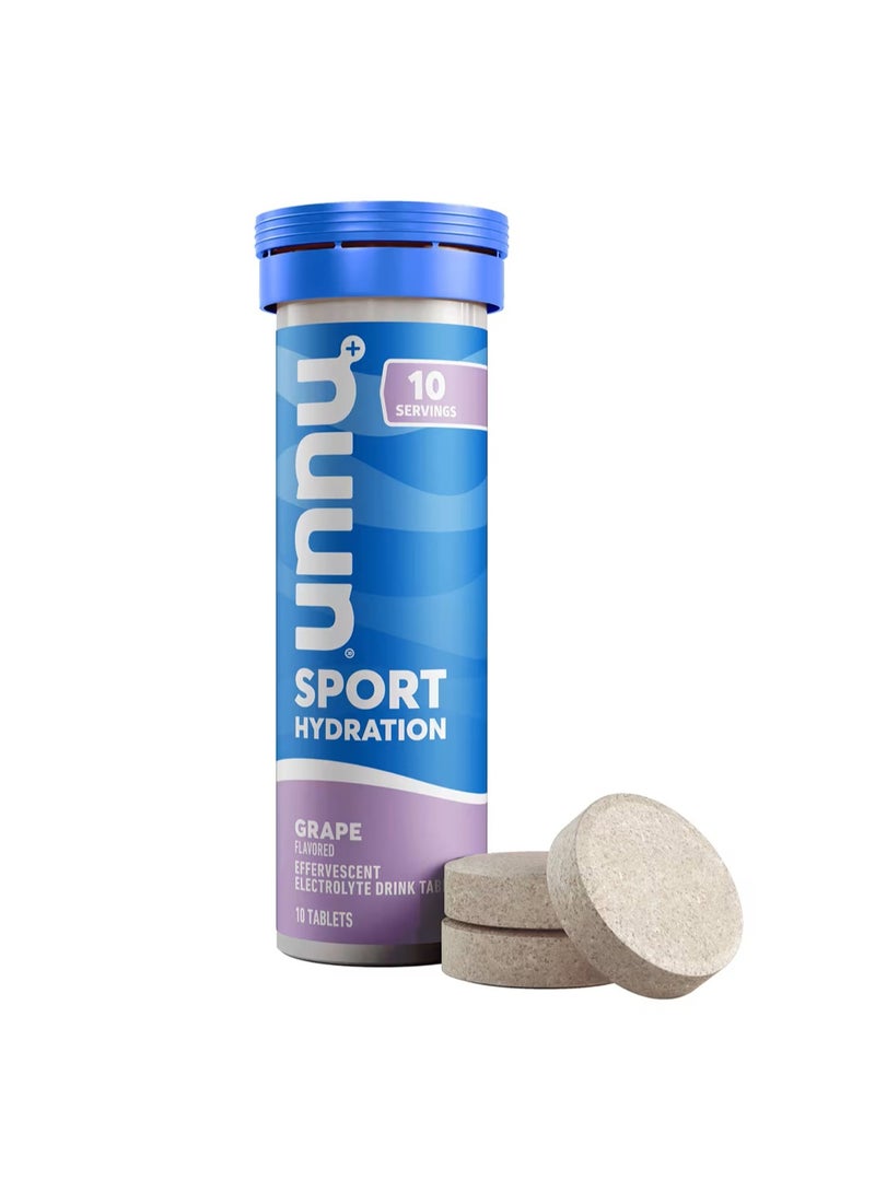 Nuun Sport Hydration Effervescent Electrolyte Drink Grape 10 Tablets - Image 1