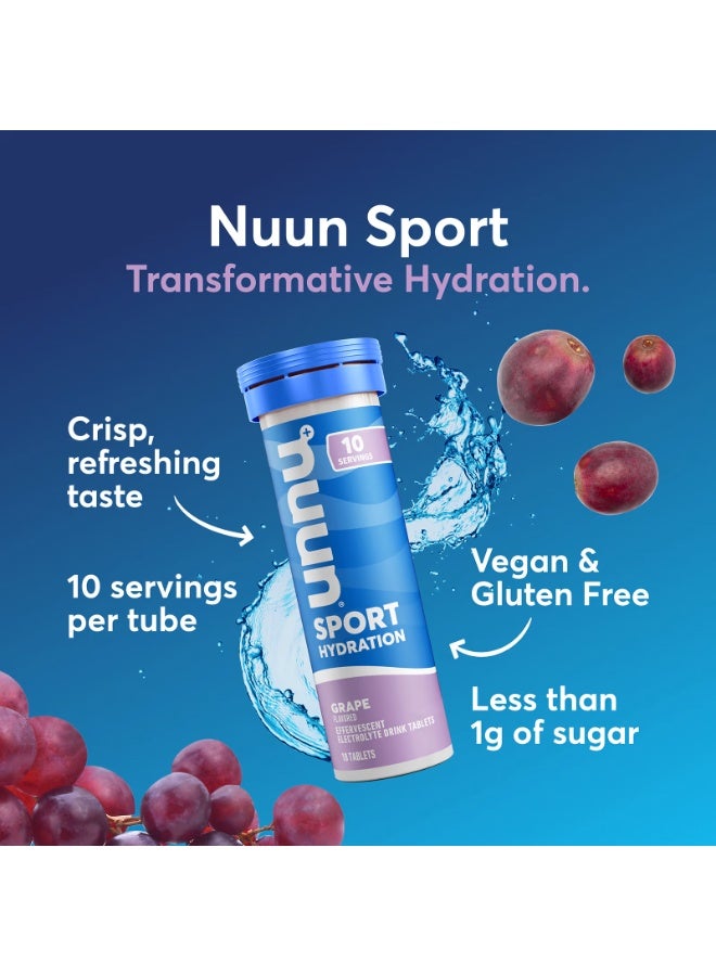 Nuun Sport Hydration Effervescent Electrolyte Drink Grape 10 Tablets - Image 3