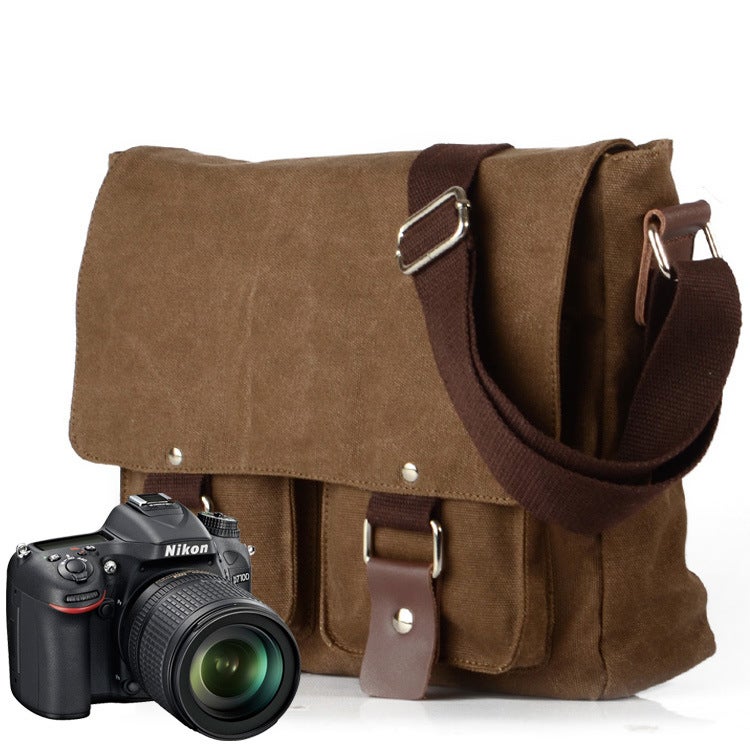Camera Bag Is Universal For Canon Slr And Mirrorless Cameras, Canvas Pography Bag, Professional Anti-Theft Inner Compartment, Portable Shoulder Crossbody Bag - Image 2