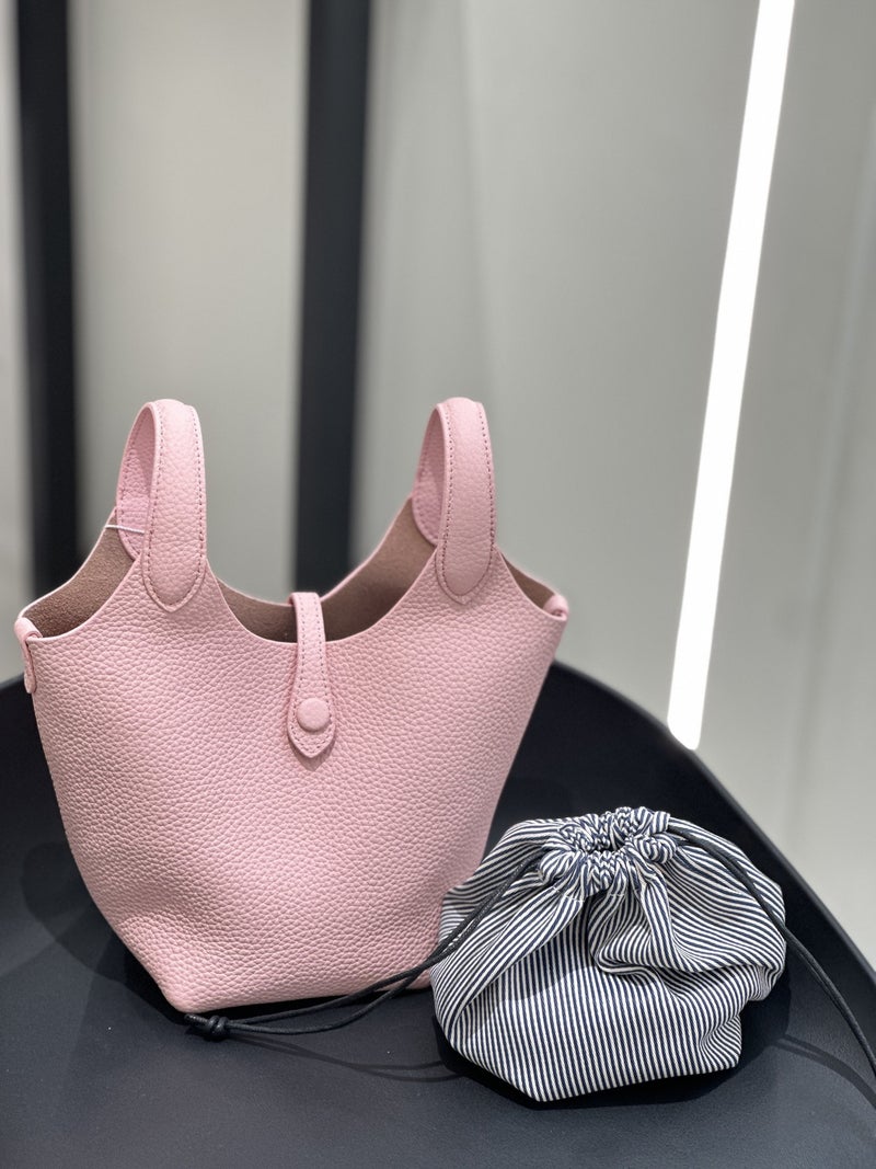 First-Layer Cowhide New Style Basket Bag, Soft Cowhide Large-Capacity Mother-Daughter Bag, Handbag, Single Shoulder Crossbody Bag For Women - Image 1