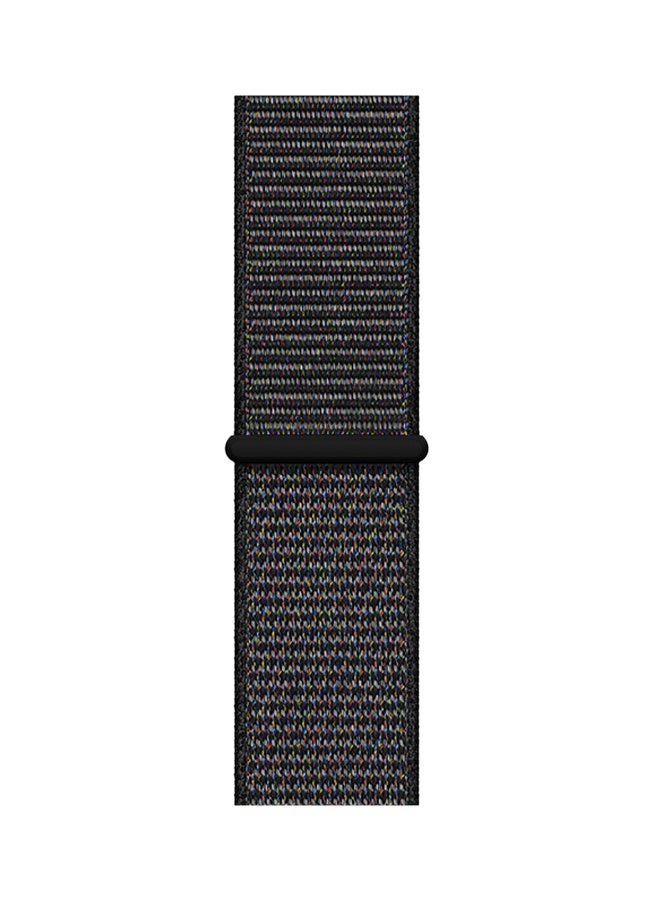بيوينتي حزام بديل من Sport Loop لساعات أبل 44 مم (عادي) - أسود - Image 1