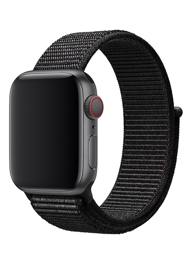 بيوينتي حزام بديل من Sport Loop لساعات أبل 44 مم (عادي) - أسود - Image 2