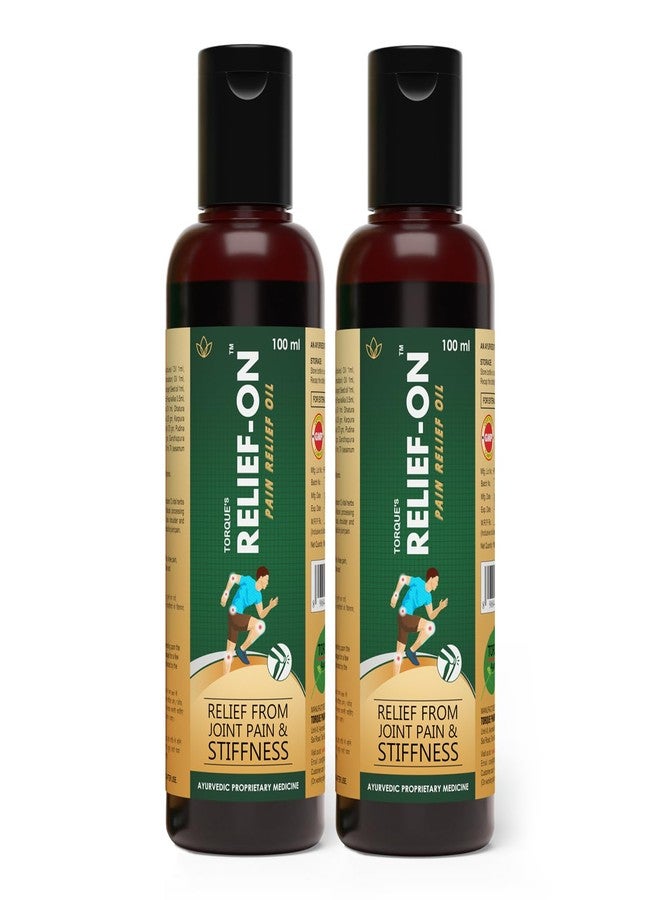 تورك زيت تورك ريليف-أون لتخفيف الآلام - زيت أيورفيدي لتخفيف آلام المفاصل | آلام الركبة | آلام الظهر | آلام الساق | (100 مل) عبوة من قطعتين - Image 1
