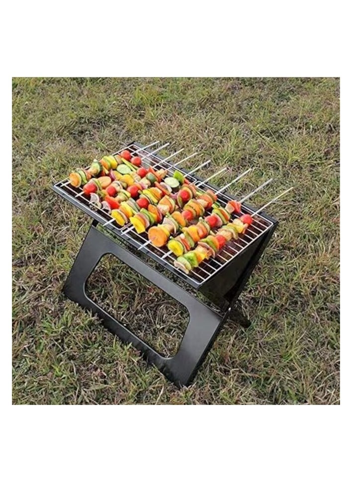 AtrauX Atraux Notebook Charcoal Grill, Folding X Type Portable Barbecue Grill With Accessories  - Image 4