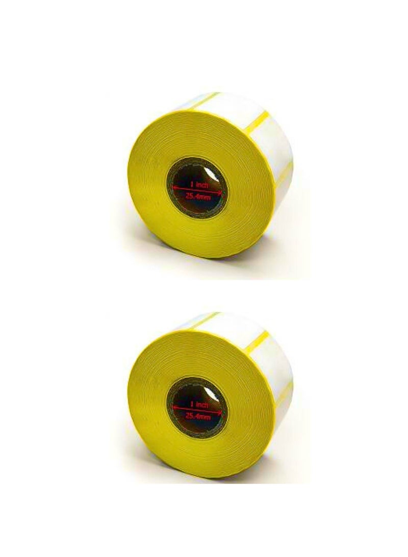 Terabyte 2 Rolls - 38mm x 25mm Barcode Label Sticker Direct Thermal 1000 Labels Per Roll for Zebra GC420d GC420t GK420d GK420t GX420d GX420t GX430t For Grocery, Supermarkets, Retail Store, Pharmacy - Image 1