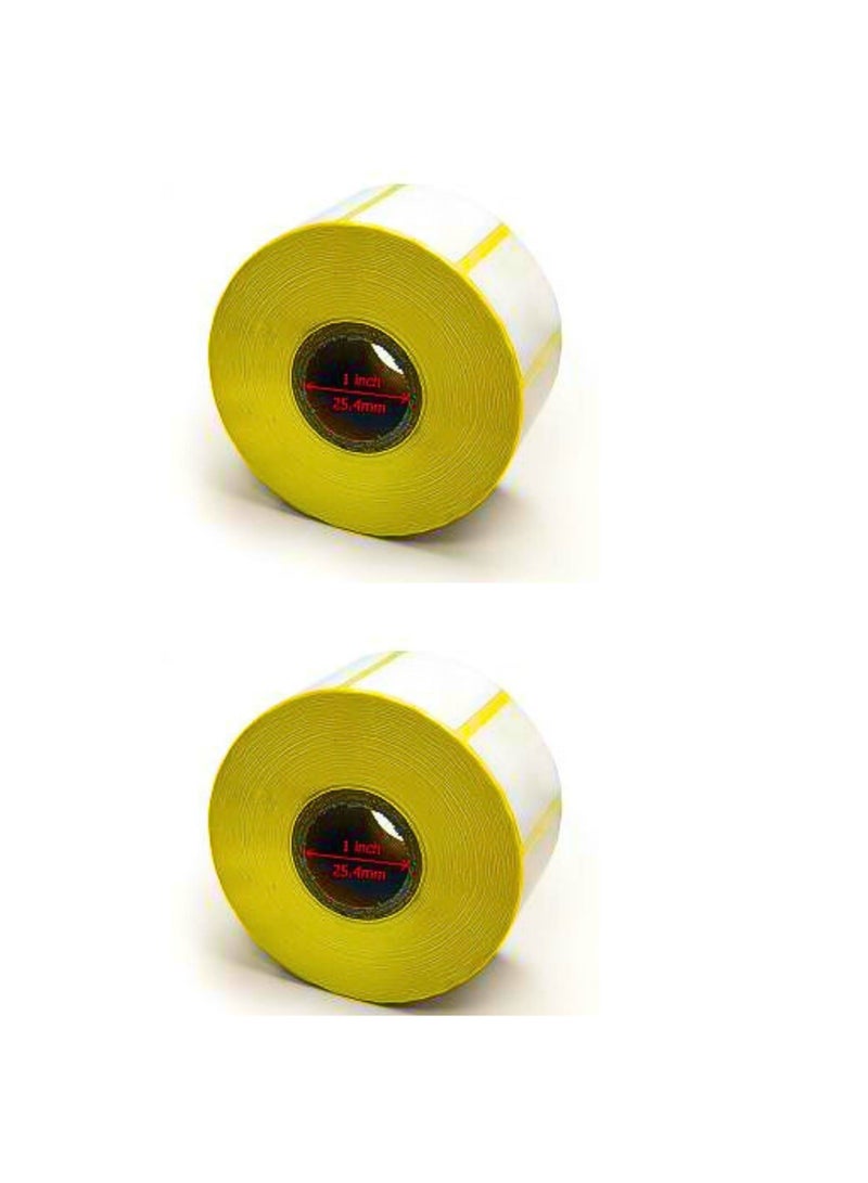 Terabyte 2 Rolls - 38mm x 25mm Barcode Label Sticker Direct Thermal 1000 Labels Per Roll for Zebra GC420d GC420t GK420d GK420t GX420d GX420t GX430t For Grocery, Supermarkets, Retail Store, Pharmacy - Image 2