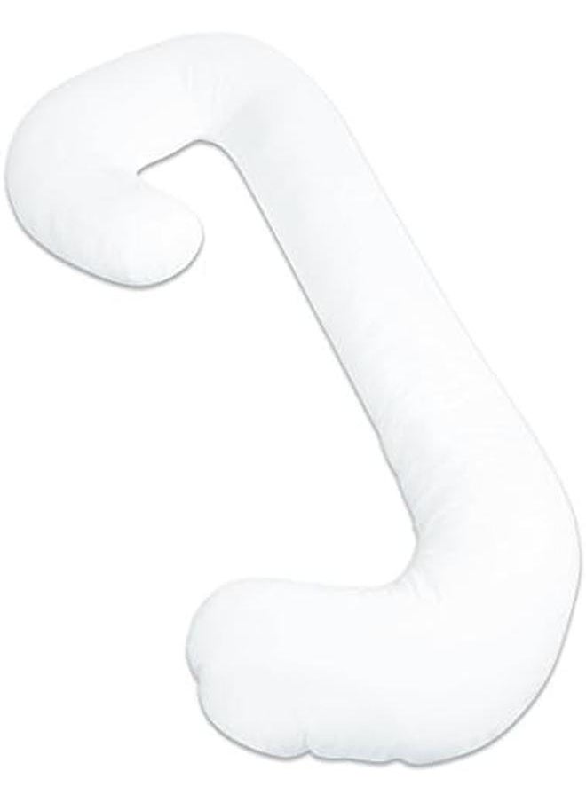 Leachco - Snoogle Chic Supreme Pregnancy Maternity Pillow With 100 Percent Sateen Cotton Cover In Soothing White - Image 1