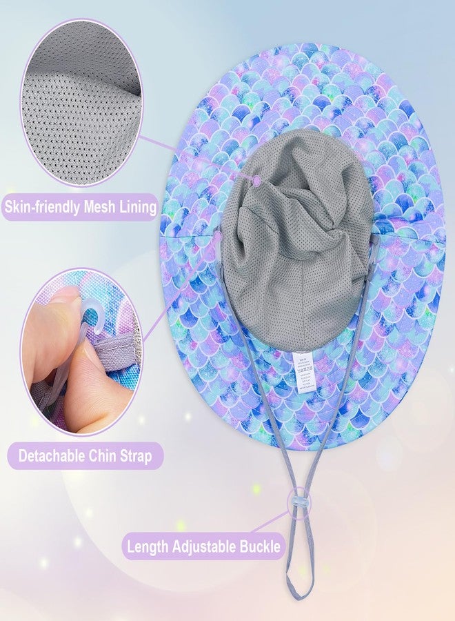 ICOSY Kids Sun Hat for Girls Mesh Bucket Hat Toddler UV Protection Beach Hat Kids Foldable Fishing Hat for Girls 2-8 Years, Blue, 2-8 Years - Image 5