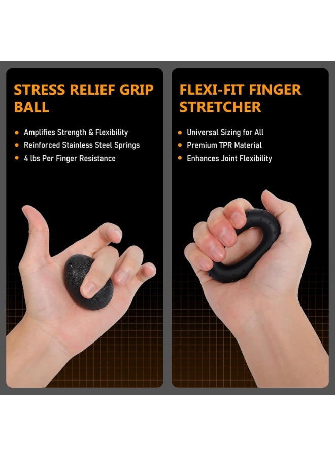 JKSHMYT جيه كيه اس اتش واي تي مجموعة تدريب قوة قبضة اليد (5 قطع)، مقوي الساعد المقاوم القابل للتعديل، مقوي قبضة اليد لبناء العضلات والتعافي من الاصابات للرياضيين - Image 5