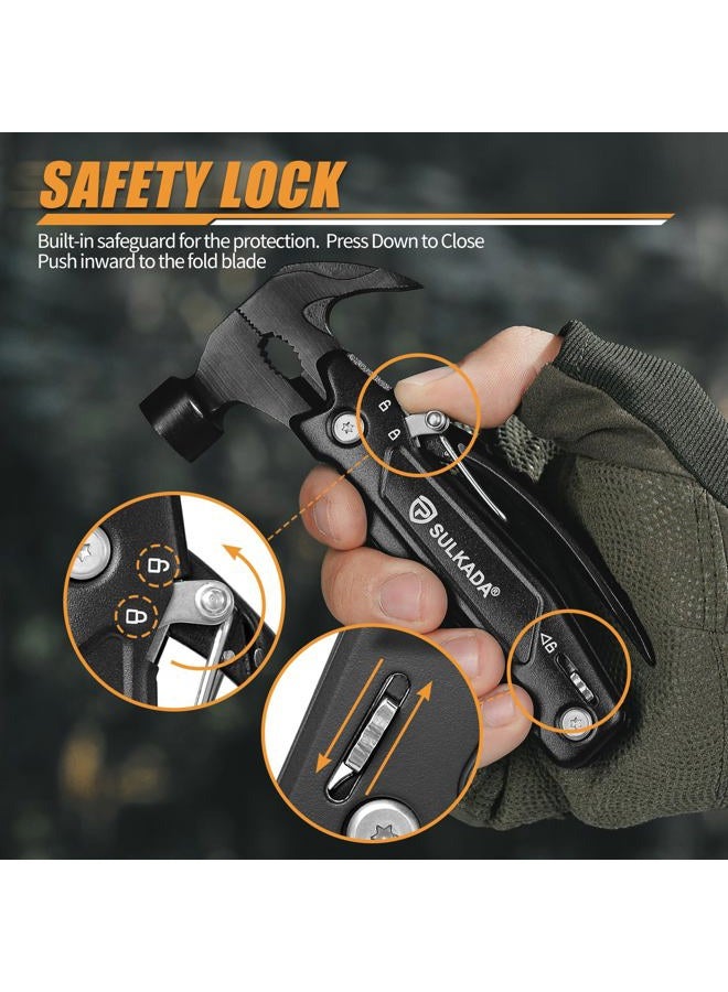 SULKADA Multitool Hammer 15 in 1 Camping Accessories Survival Gear,Gift for Men Christmas Stocking Stuffers Unique Brithday Gift Ideas - Image 4