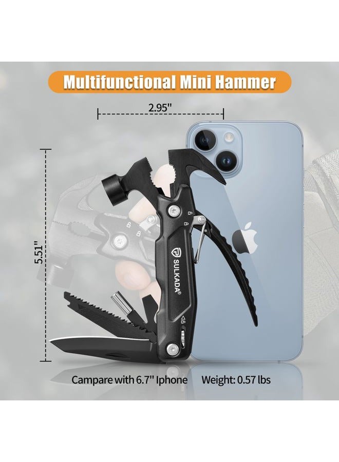 SULKADA Multitool Hammer 15 in 1 Camping Accessories Survival Gear,Gift for Men Christmas Stocking Stuffers Unique Brithday Gift Ideas - Image 3