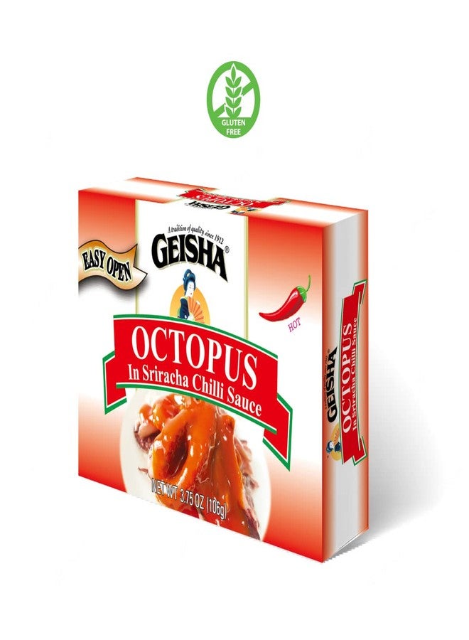 GEISHA Octopus in Sriracha Sauce 3.75oz (Pack of 12), Octopus | Zero Trans Fat - Wild caught - Gluten Free - Good Source of Protein - Image 2