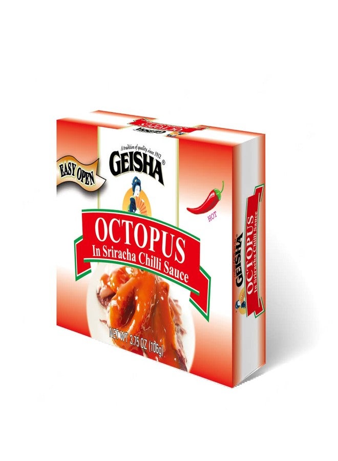 GEISHA Octopus in Sriracha Sauce 3.75oz (Pack of 12), Octopus | Zero Trans Fat - Wild caught - Gluten Free - Good Source of Protein - Image 1
