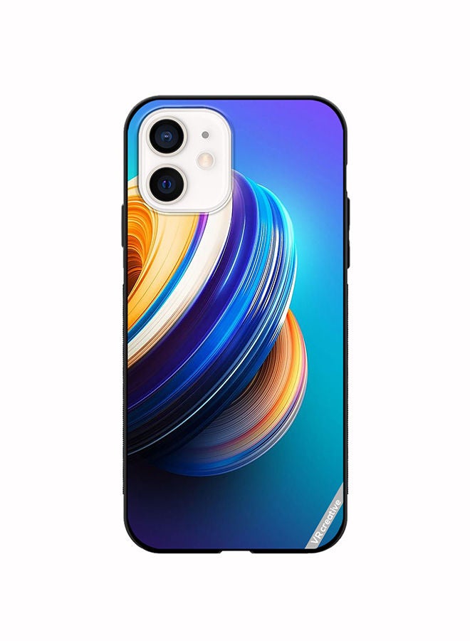 VR CREATIVE Protective Case Cover For Apple iPhone 12 mini Abstract Design Multicolour - Image 1