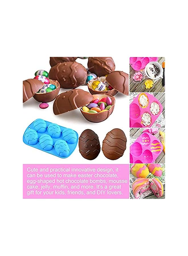 S-TOP 3D Egg Shape Silicone Cake Candy and Chocolate Non-stick Mold and Measure Spoons Set, Trays Cooking Supplies for DIY Chocolate, Candies, Soap, Ice Cube Trays Baking Molds - Image 3