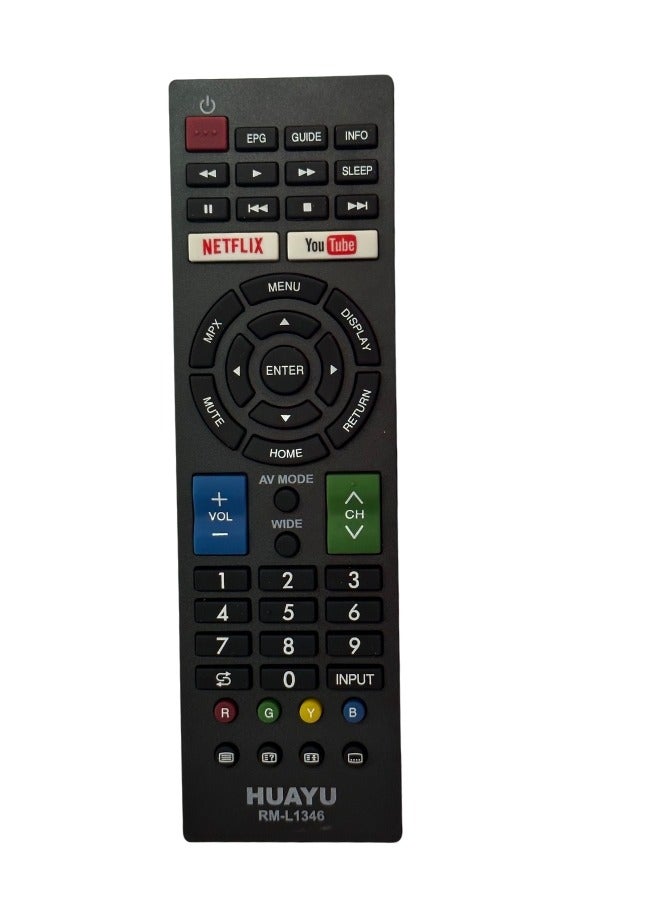 هوايو جهاز التحكم عن بعد لاستبدال تلفزيون شارب يعمل عن بعد في الغالب نماذج لأجهزة تلفزيون شارب (LED، LCD، بلازما) HUAYU RM-L1346 - Image 1