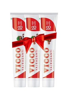Vajradanti Ayurvedic Toothpaste 200 Gm Pack Of 3| Regular Flavour,|18 Essential Herbs And Barks| Prevents Bad Breath| For Strong And Healthy Teeth