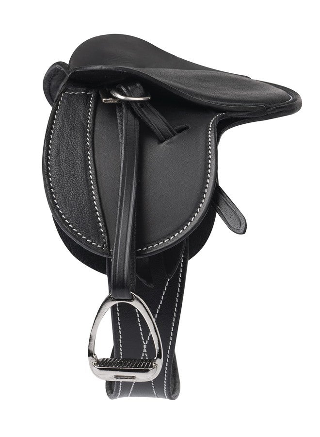 LeMieux Toy Pony Saddle - Black - Fine Grain Leather - Suitable for Ages 8 Years + - Image 1