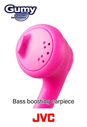 JVC HAF160R Gumy Ear Bud Headphone Red - Image 5