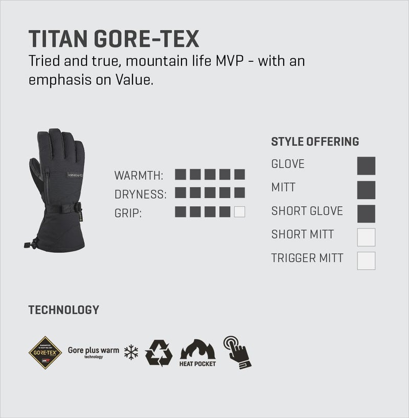 Dakine Titan Gore-Tex Mitts - Carbon, Large - Image 2