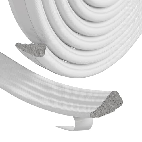 ESUFEIR Weather Stripping Door Seal Strip for Door Frame,Window Insulation for Winter,Doors Soundproofing Gap Filler,Window Sealer Exterior Doors Weather Stripping,Foam Windows Draft Stopper (White,118'') - Image 1