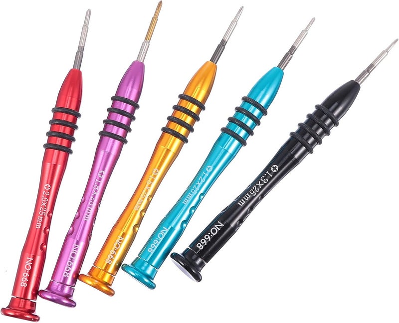 5pcs Magnetic Precision Screwdriver Set Manual Cross Head Repair Tools for Household and Electronics Maintenance Random Color - Image 1