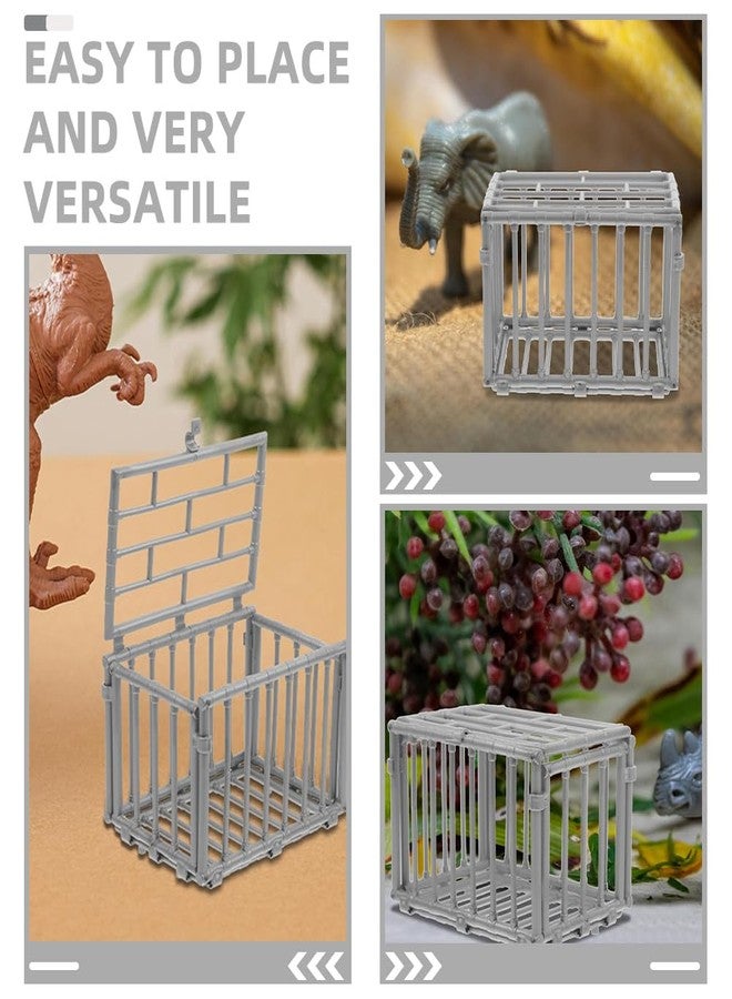TOYANDONA 2pcs Mini Cage Model Miniature Plastic Animal Cage Fence Model for Dollhouse Micro Landscape Accessories - Image 5