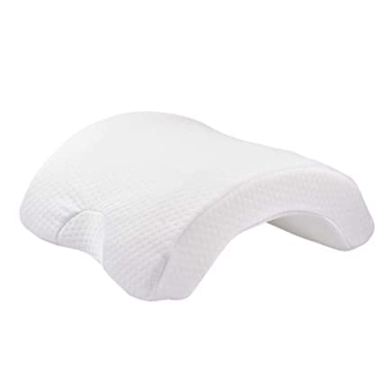 KPS Pain Relief Memory Foam Comfortable Neck Support Pillow for Peaceful Night Sleep Pressure Free (White) Multi-Function (Silk Fabric) Anti-Hand Numb Snore Neck-Protection (Pack of 1) - Image 2