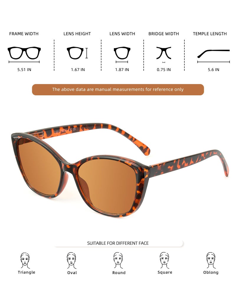 JOLISU 3 Pack Reading Sunglasses for Women, Sun Readers Glasses Spring Hinge Outdoor Sunglasses With UV400 Protection (2.00) - Image 2