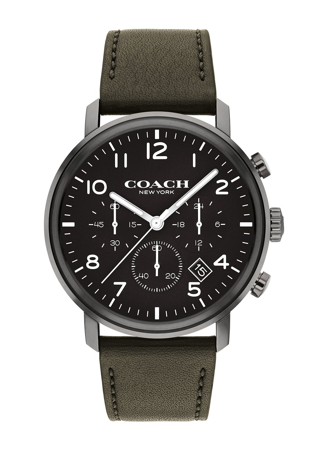 COACH Round Chronograph Men's Grey Case Wrist Watch - 14602540 