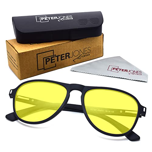 Peter Jones TR Matte Finished Aviator Frame Unisex Night Vision Polarized Sunglasses (TR011Y) - Image 4
