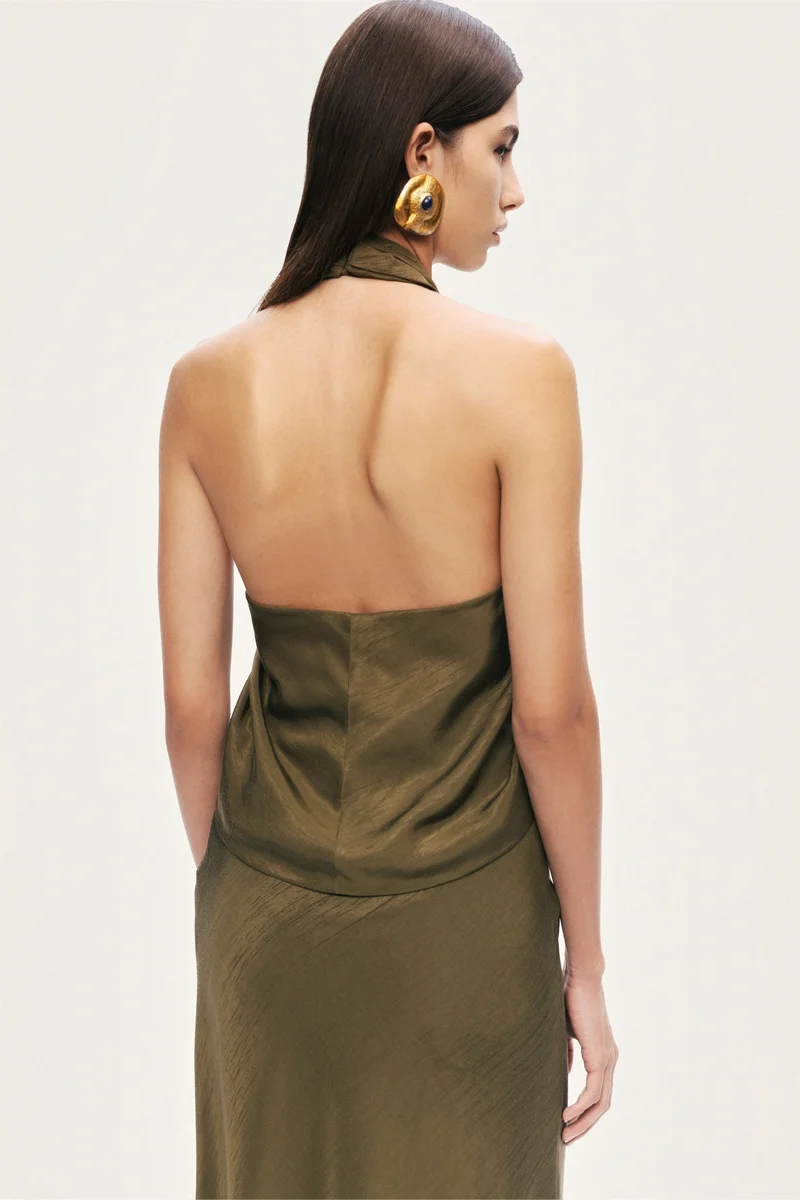 Nocturne  Twist Halter Neck Blouse for Women | Best Price UAE